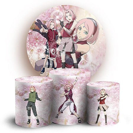 Capas Painel Redondo e Trio Cilindro Sublimado - Naruto