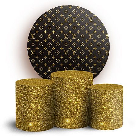 Capas Painel Redondo e Trio Cilindro Sublimado - Louis Vuitton