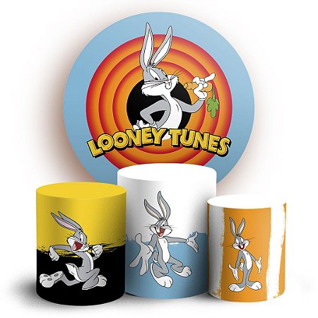 Capas Painel Redondo e Trio Cilindro Sublimado - Looney Tunes
