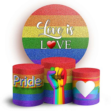Capas Painel Redondo e Trio Cilindro Sublimado - LGBT