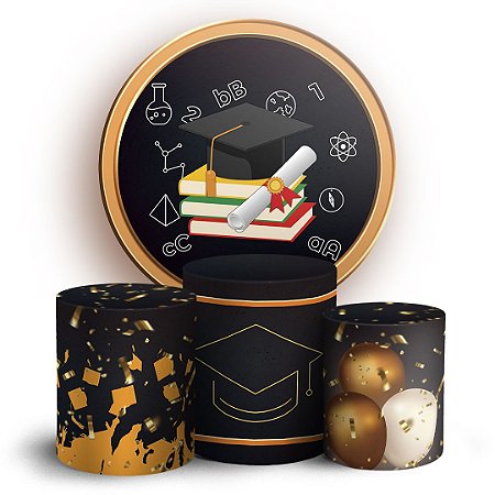 Capas Painel Redondo e Trio Cilindro Sublimado - Formatura