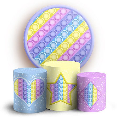 Capas Painel Redondo e Trio Cilindro Sublimado - Fidget Toys