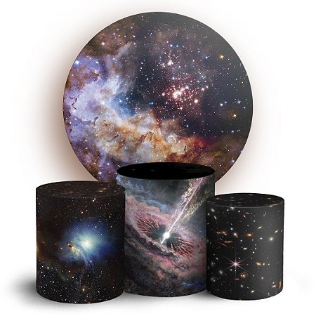 Capas Painel Redondo e Trio Cilindro Sublimado - Espaço Realista