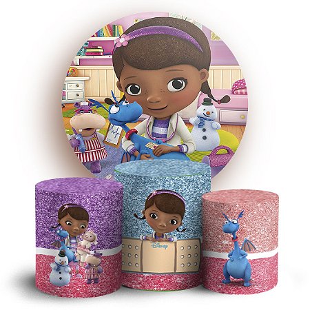 Capas Painel Redondo e Trio Cilindro Sublimado - Doutora Brinquedos