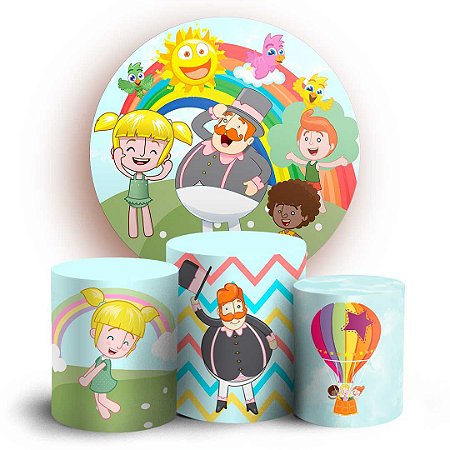 Capas Painel Redondo e Trio Cilindro Sublimado - Mundo Bita