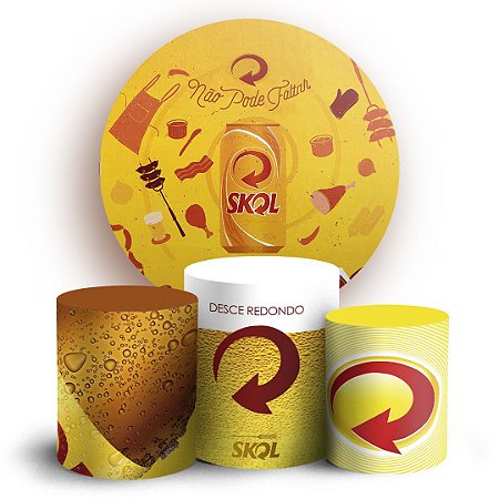 Capas Painel Redondo e Trio Cilindro Sublimado - Skol