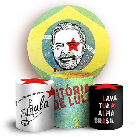 Capas Painel Redondo e Trio Cilindro Sublimado - Lula