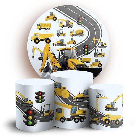 Capas Painel Redondo e Trio Cilindro Sublimado - Construção