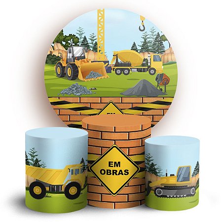 Capas Painel Redondo e Trio Cilindro Sublimado - Construção