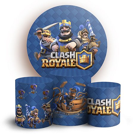 Capas Painel Redondo e Trio Cilindro Sublimado - Clash Royale