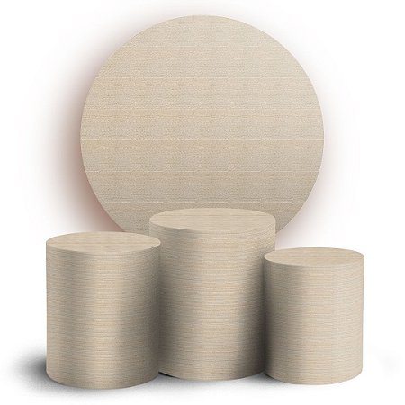 Capas Painel Redondo e Trio Cilindro Sublimado - Tecido Rustico
