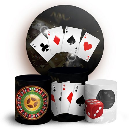 Capas Painel Redondo e Trio Cilindro Sublimado - Cassino