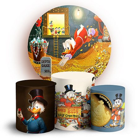Capas Painel Redondo e Trio Cilindro Sublimado - Tio Patinhas