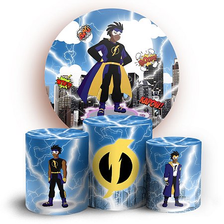 Capas Painel Redondo e Trio Cilindro Sublimado - Super Shock