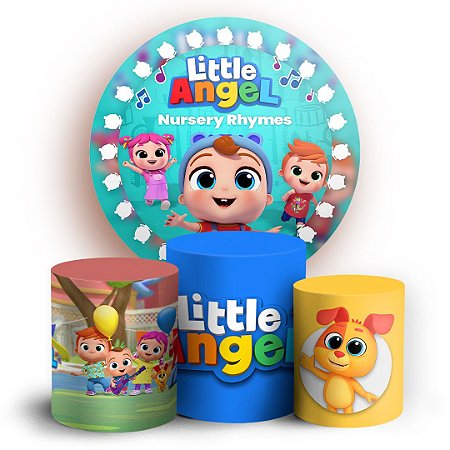 Capas Painel Redondo e Trio Cilindro Sublimado - Little Angel