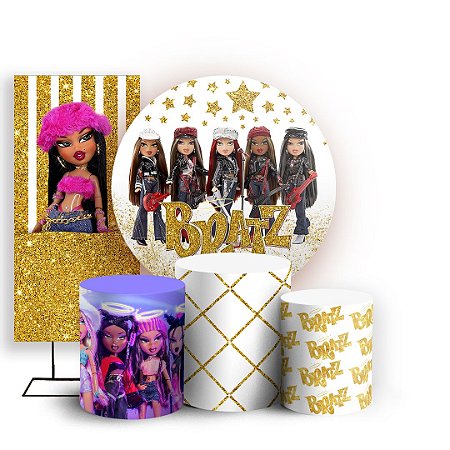 Capas Painel Redondo Trio Cilindro e Faixa Lateral Sublimado - Bratz