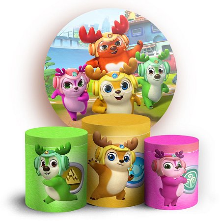 Capas Painel Redondo e Trio Cilindro Sublimado - Deer Squad