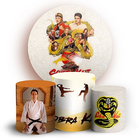Capas Painel Redondo e Trio Cilindro Sublimado - Cobra Kai