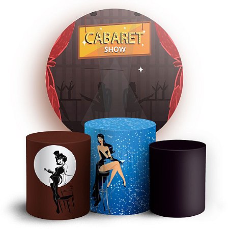 Capas Painel Redondo e Trio Cilindro Sublimado - Cabaret