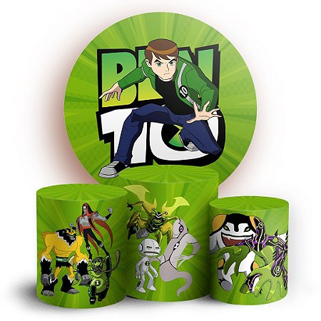 Capas Painel Redondo e Trio Cilindro Sublimado - Ben 10