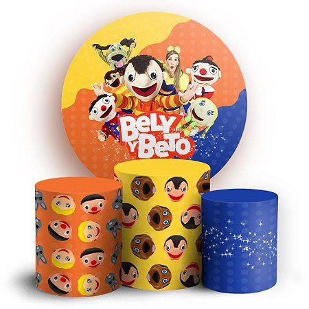 Capas Painel Redondo e Trio Cilindro Sublimado - Bely e Beto