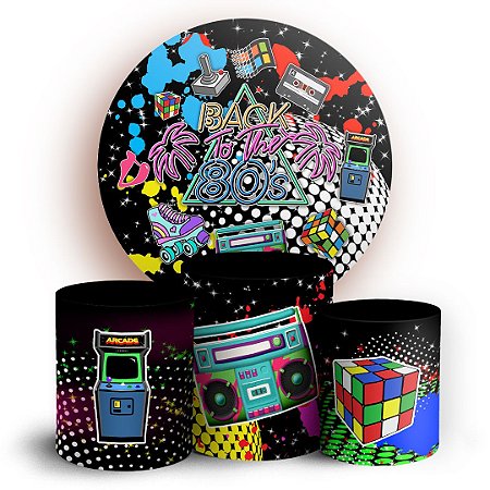 Capas Painel Redondo e Trio Cilindro Sublimado - Anos 80