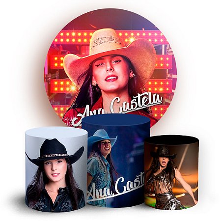Capas Painel Redondo e Trio Cilindro Sublimado - Ana Castela