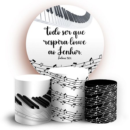 Capas Painel Redondo e Trio Cilindro Sublimado - Instrumentos