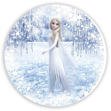 Capa Painel Redondo Sublimado - Frozen