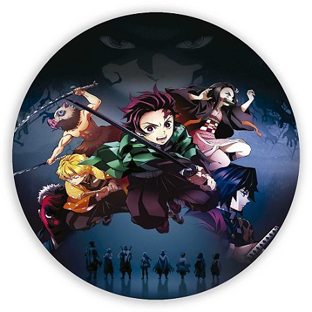 Capa Painel Redondo Sublimado - Demon Slayer