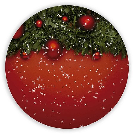 Painel Redondo - Natal Ano Novo - Sublimado 3D