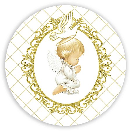 Capa Painel Redondo Sublimado - Anjinho