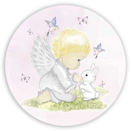 Capa Painel Redondo Sublimado - Anjinho