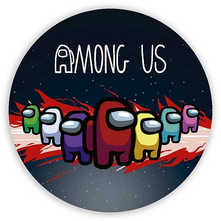 Capa Painel Redondo Sublimado - Among Us