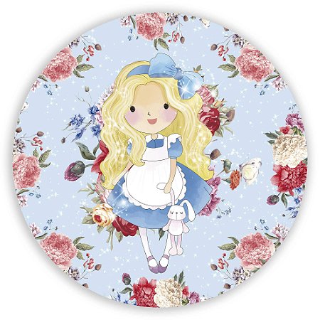 Capa Painel Redondo Sublimado - Alice