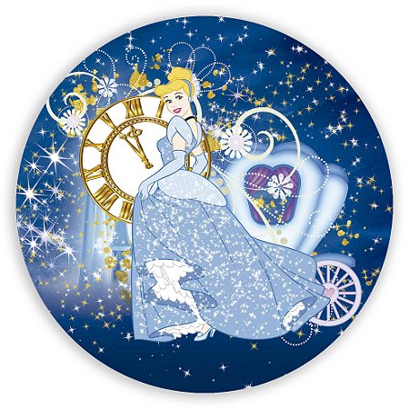 Capa Painel Redondo Sublimado - Cinderela