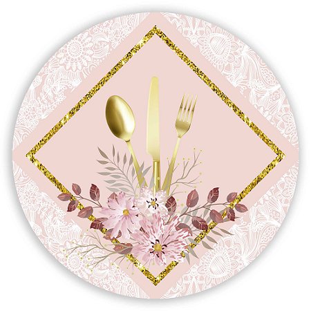 Capa Painel Redondo Sublimado - Chá de Cozinha