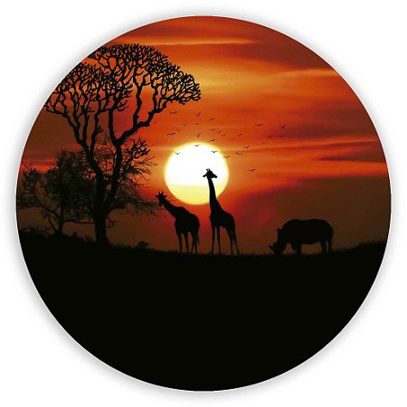 Capa Painel Redondo Sublimado - Africa Safari