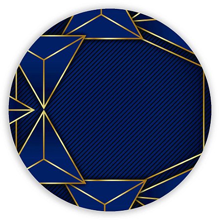 Capa Painel Redondo Sublimado - Abstrato Azul
