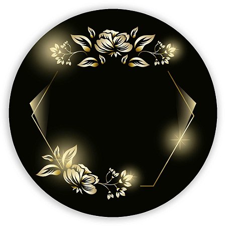 Painel Redondo - Floral Abstrato - Sublimado 3D