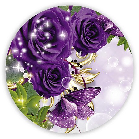 Capa Painel Redondo Sublimado - Floral