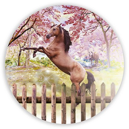 Capa Painel Redondo Sublimado - Cavalo