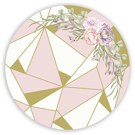 Capa Painel Redondo Sublimado - Floral