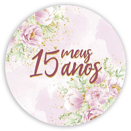 Capa Painel Redondo Sublimado - 15 Anos