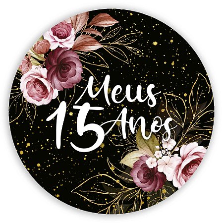 Capa Painel Redondo Sublimado - 15 Anos