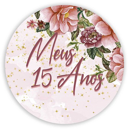 Capa Painel Redondo Sublimado - 15 Anos