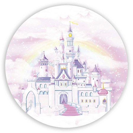 Capa Painel Redondo Sublimado - Castelo