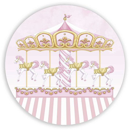 Capa Painel Redondo Sublimado - Carrossel