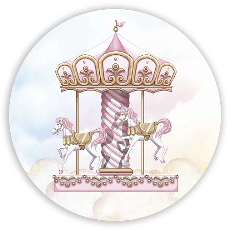 Capa Painel Redondo Sublimado - Carrossel