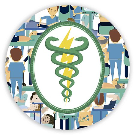 Painel Redondo - Fisioterapia - Sublimado 3D